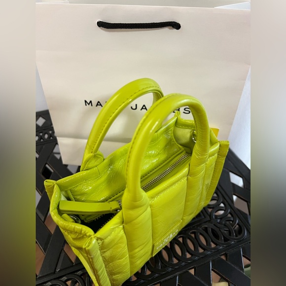 NWT Marc Jacobs Mini Tote Bag in Acid Lime Color - Picture 6 of 11